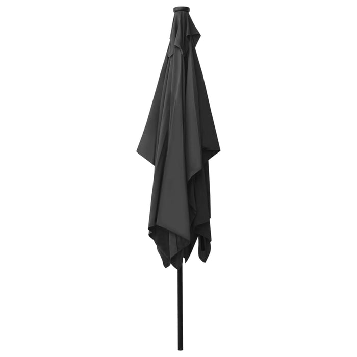 VXL Parasol With Led And Steel Pole Anthracite Gray 2X3 M