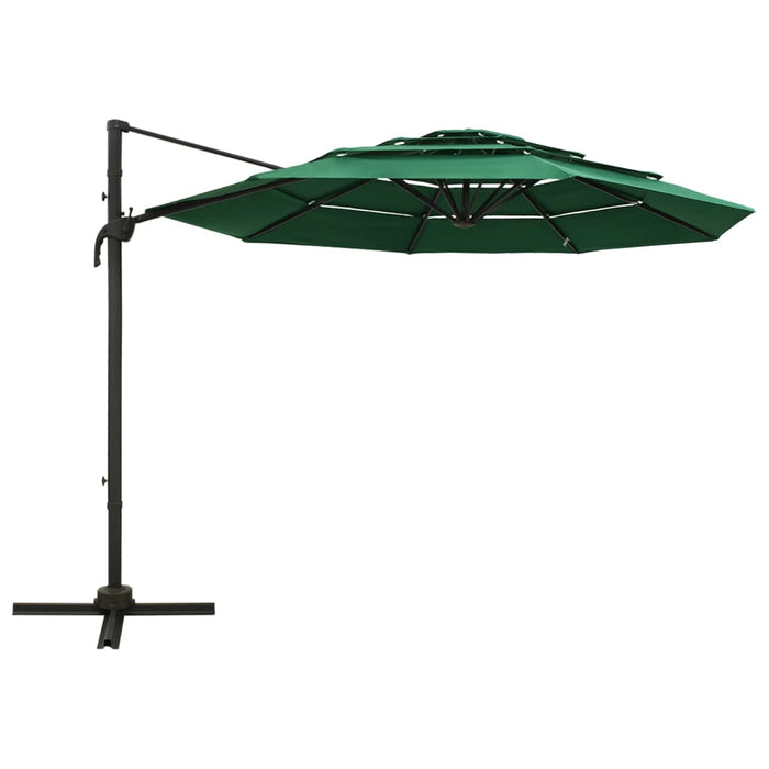 VXL 4 Tier Umbrella With Green Aluminum Pole 3X3 M
