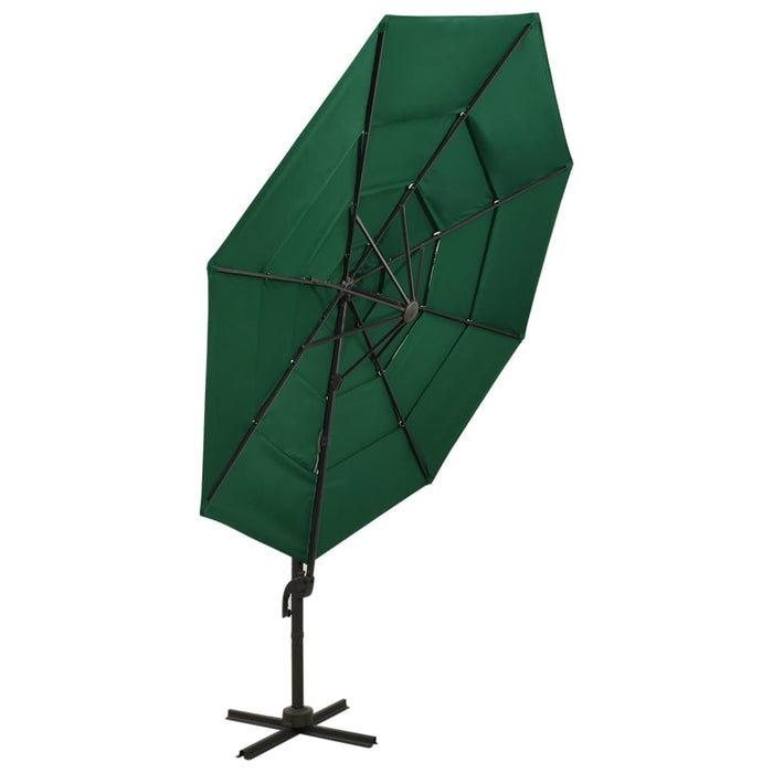 VXL 4 Tier Umbrella With Green Aluminum Pole 3X3 M