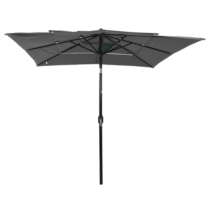 VXL 3 Nv Anthracite Gray Aluminum Umbrella 2.5X2.5 M
