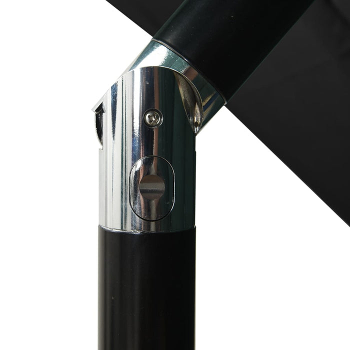 VXL Sombrilla De 3 Niveles Con Poste De Aluminio Negra 2,5X2,5 M