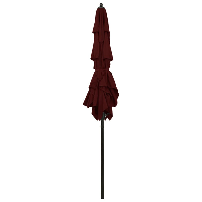 VXL 3 Tier Umbrella With Aluminum Pole Burgundy 2X2 M