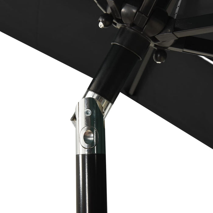 VXL 3-Tier Umbrella With Black Aluminum Pole 2X2 M