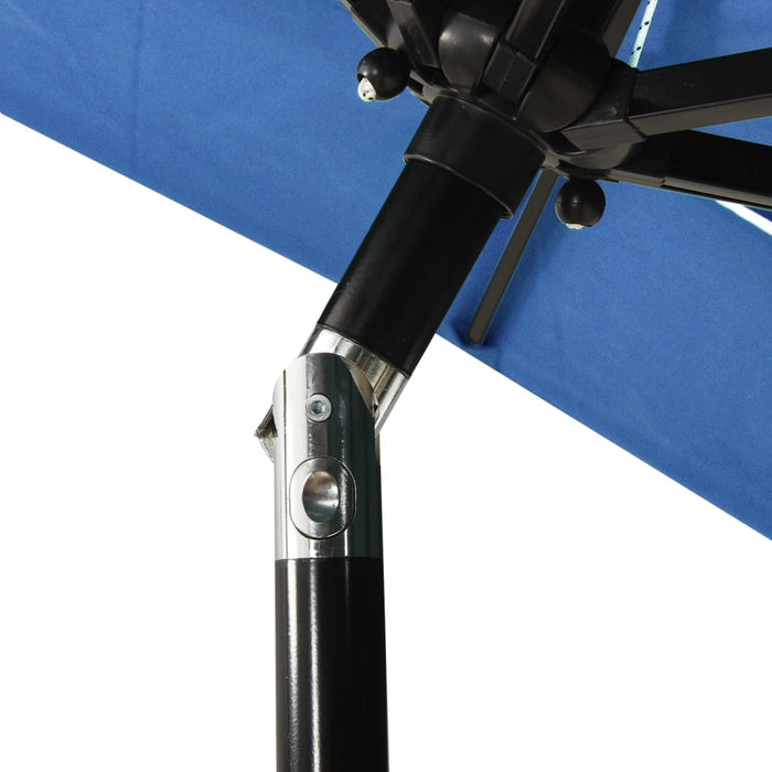 VXL 3 Tier Parasol With Aluminum Pole Blue 2X2 M