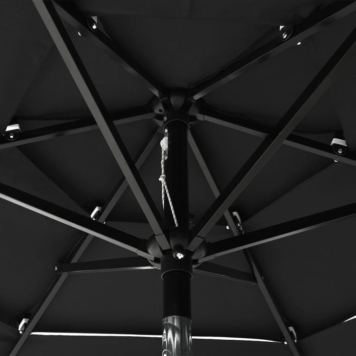 VXL 3-Level Umbrella With Black Aluminum Pole 2 M