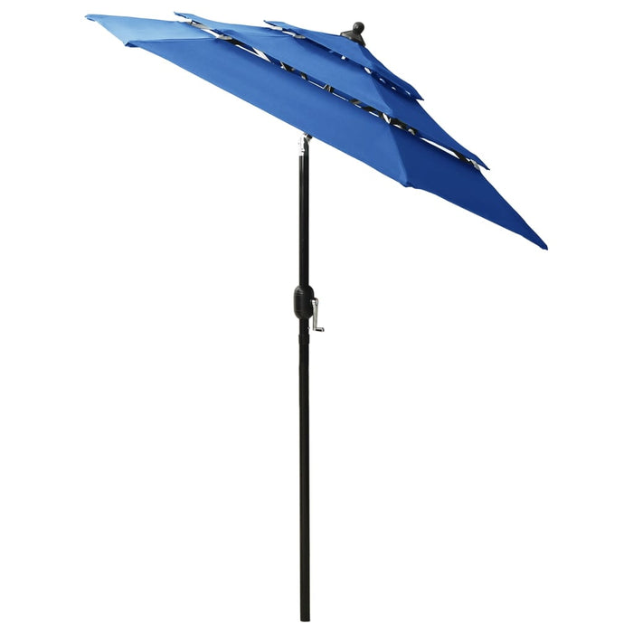 VXL 3 Tier Umbrella With Aluminum Pole Blue 2 M