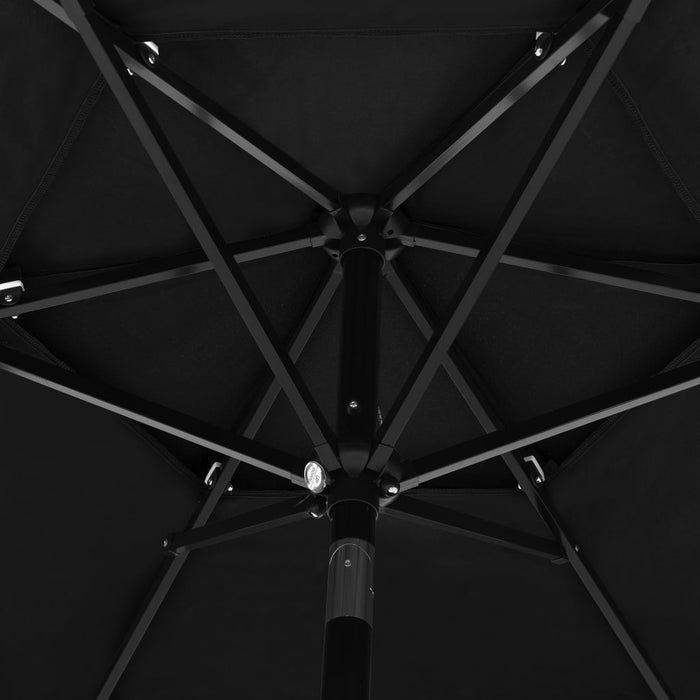 VXL 3-Tier Umbrella With Black Aluminum Pole 2.5 M