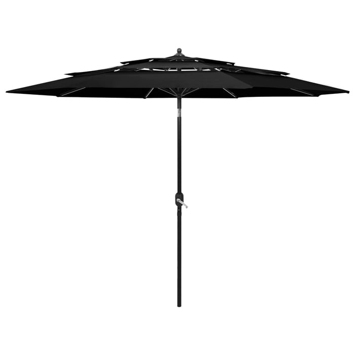 VXL 3-Level Umbrella With Black Aluminum Pole 3 M