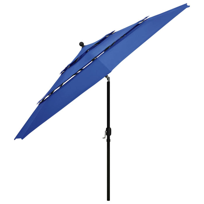 VXL 3 Tier Umbrella With Aluminum Pole Blue 3.5 M