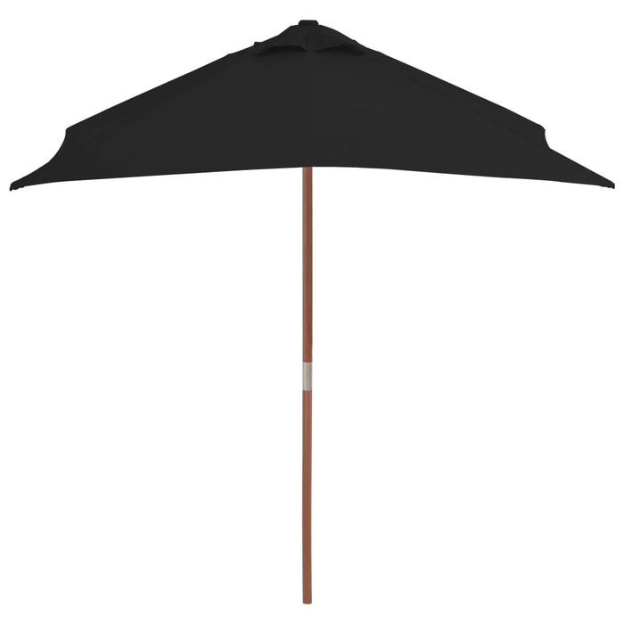 VXL Garden Umbrella with Black Wooden Pole 150X200 Cm