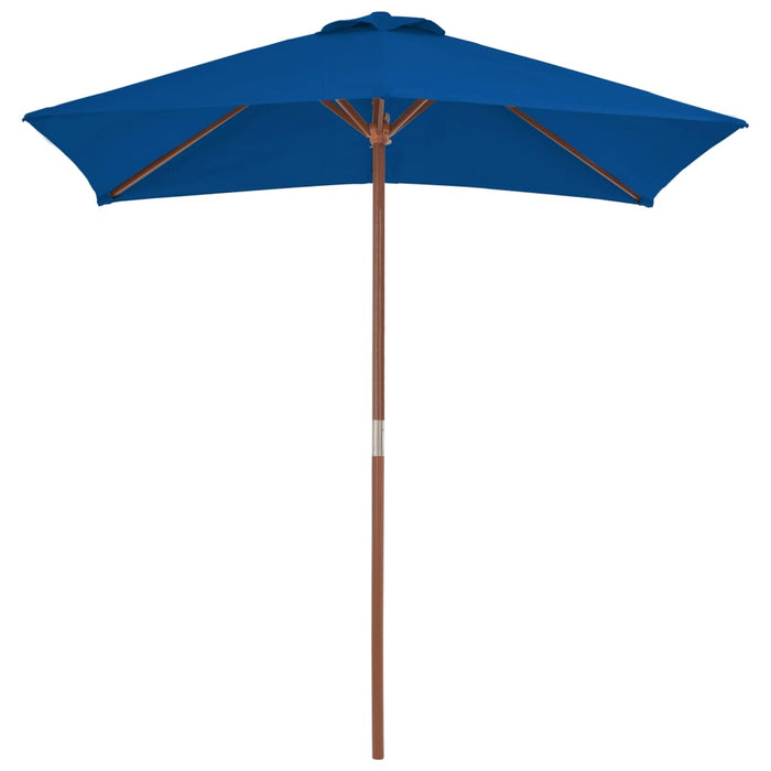 VXL Garden Umbrella with Blue Wooden Pole 150X200 Cm