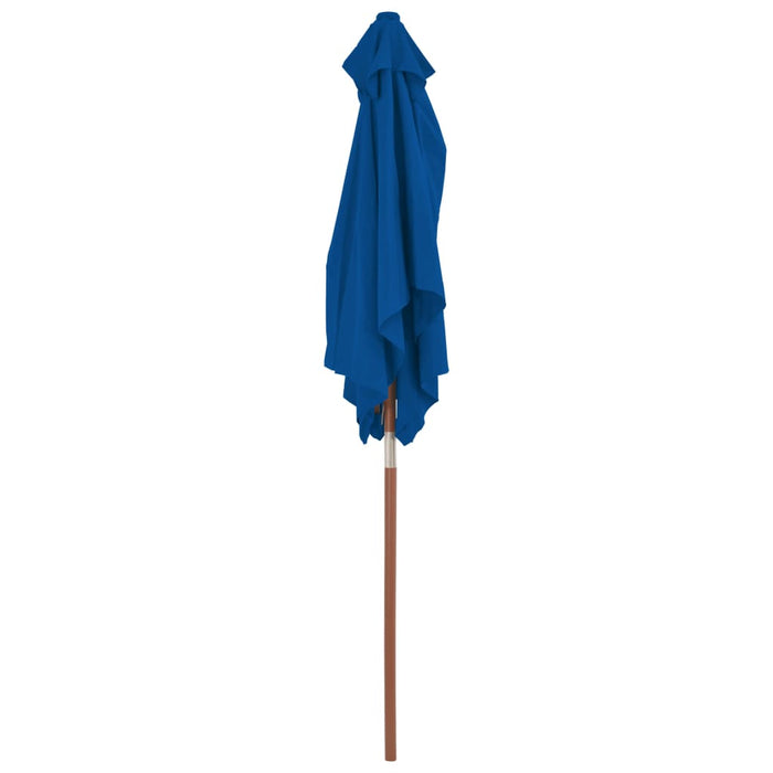 VXL Garden Umbrella with Blue Wooden Pole 150X200 Cm