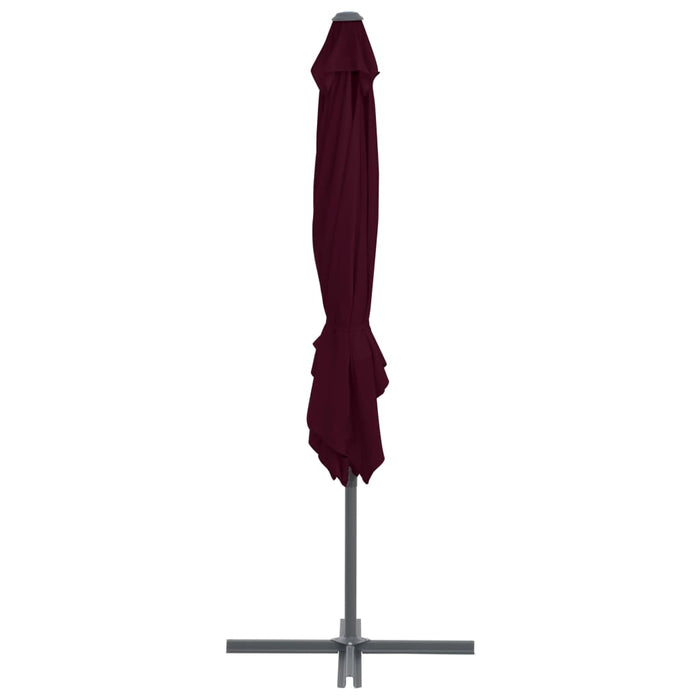 VXL Cantilever Parasol With Steel Pole Burgundy Red 250X250 Cm