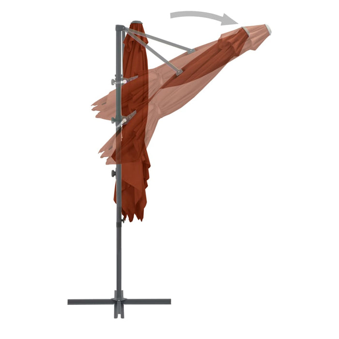 VXL Cantilever Parasol With Terracotta Steel Pole 250X250 Cm