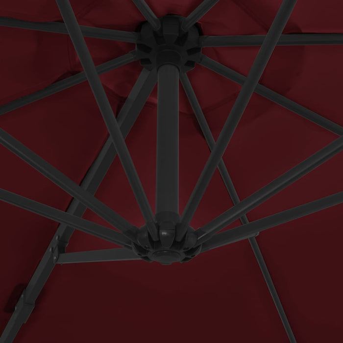 VXL Cantilever Parasol With Steel Pole Burgundy Red 300 Cm
