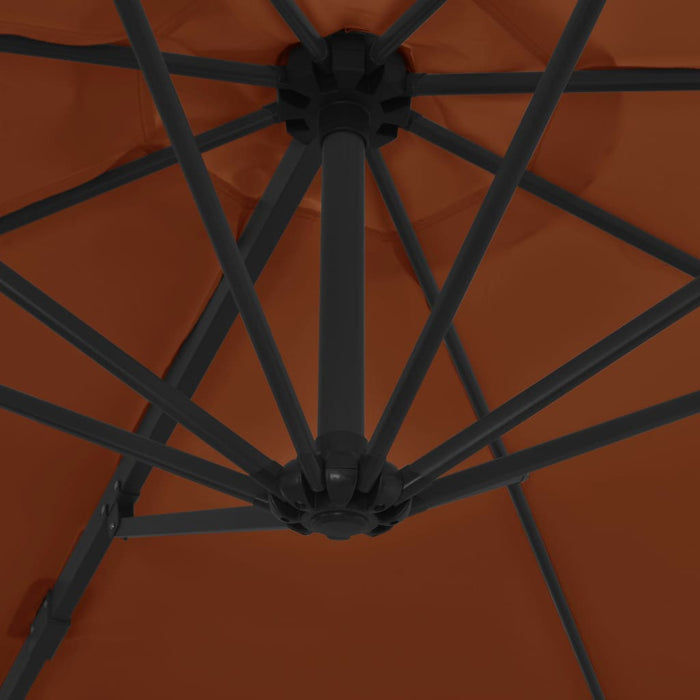 VXL Cantilever Parasol With Terracotta Steel Pole 300 Cm