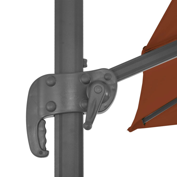 VXL Cantilever Umbrella with Terracotta Aluminum Pole 400X300 Cm