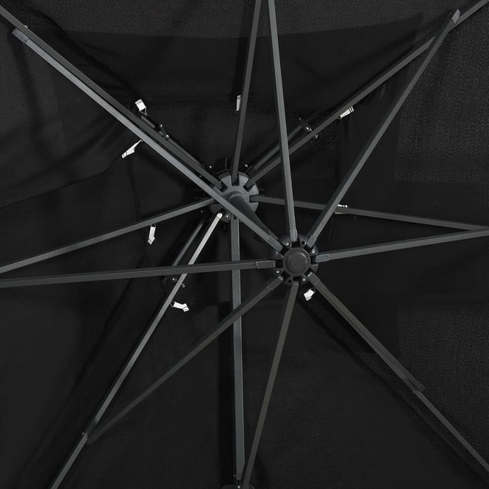 VXL Cantilever Umbrella With Double Black Cover 250X250 Cm