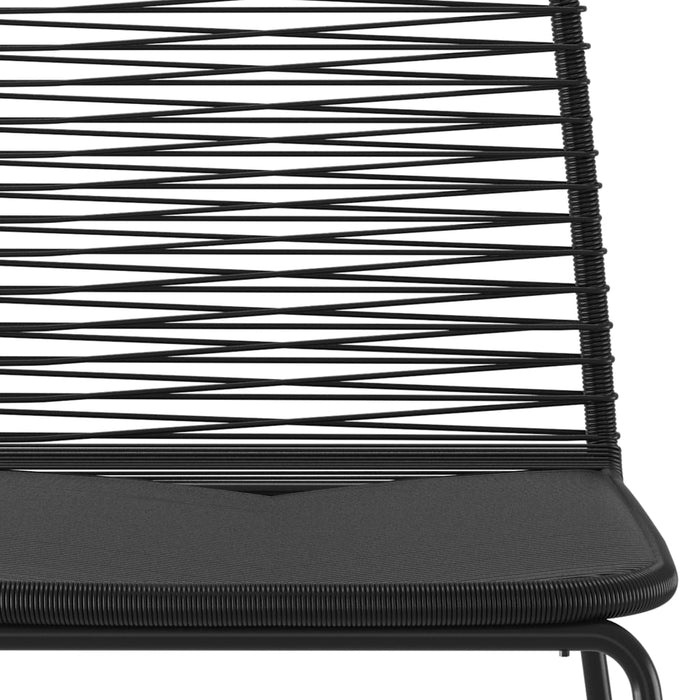 VXL Garden Chairs 6 Units Black Synthetic Rattan