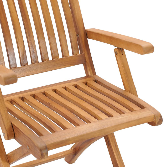 VXL Folding Garden Chairs 2 Units Solid Teak Wood