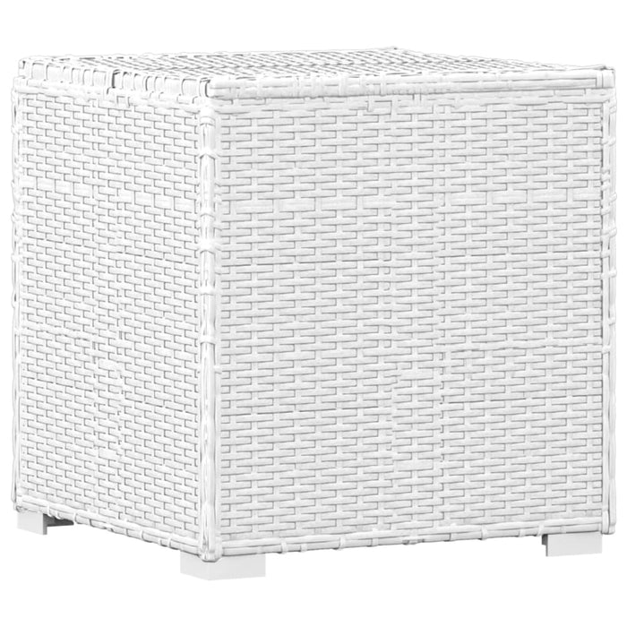 VXL Garden Loungers and Table 3 Pieces White Synthetic Rattan