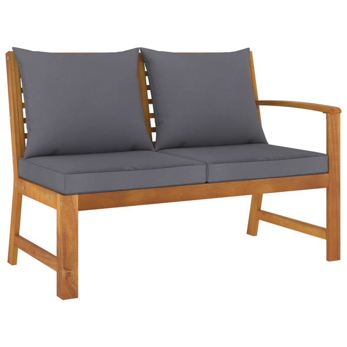 VXL Garden Furniture 5 Pieces Cream Cushions Solid Acacia Wood