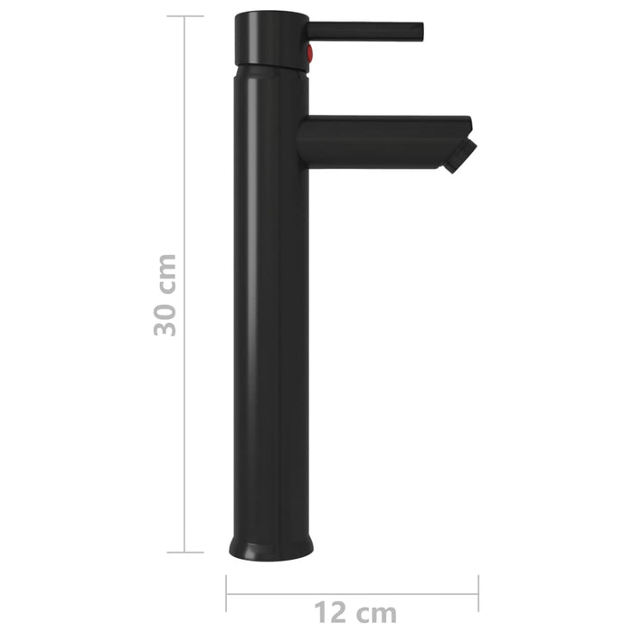 VXL Grifo mezclador de cuarto de baño negro 12x30 cm