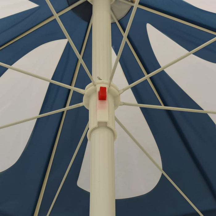 VXL Garden Parasol With Steel Pole Blue 180 Cm