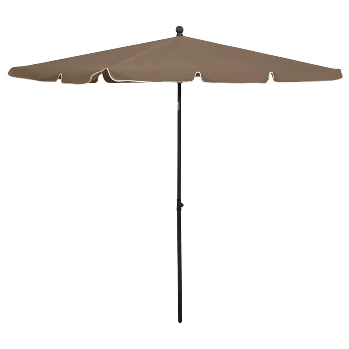 VXL Garden Umbrella with Taupe Gray Pole 210X140 Cm