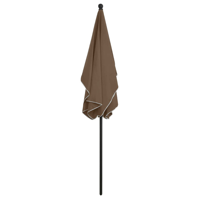 VXL Garden Umbrella with Taupe Gray Pole 210X140 Cm