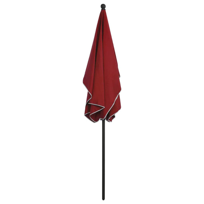 VXL Garden Parasol With Pole Burgundy Red 210X140 Cm