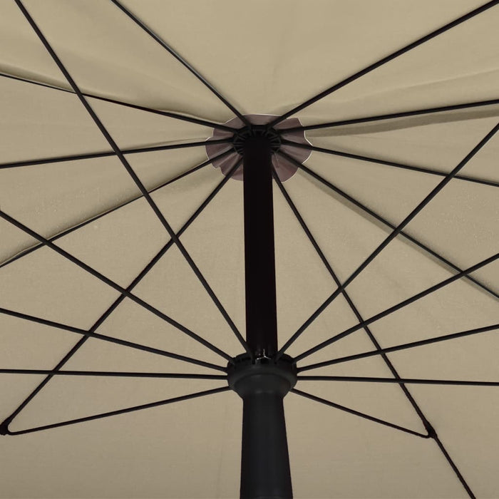 VXL Garden Umbrella with Taupe Gray Pole 200X130 Cm
