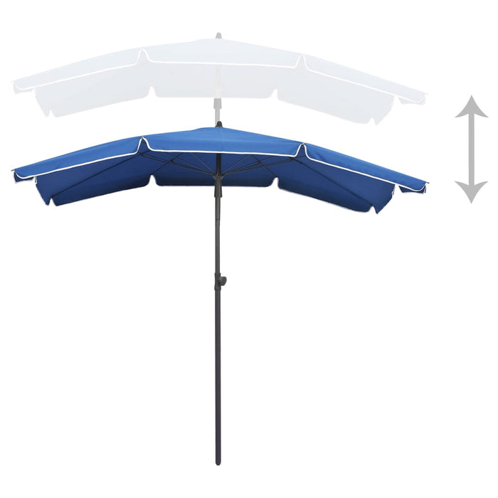 VXL Garden Umbrella with Pole Azure Blue 200X130 Cm