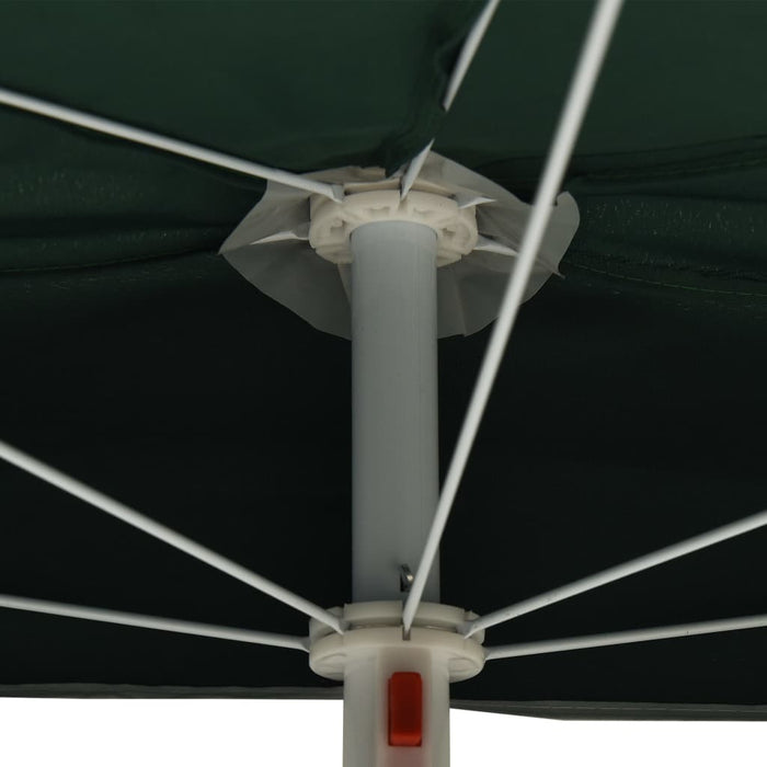 VXL Semicircular Garden Umbrella with Pole 300X150 Cm Green