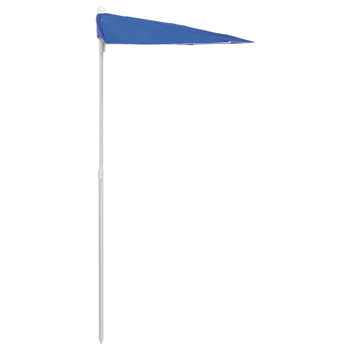 VXL Semicircular Garden Umbrella with Pole 300X150 Cm Azure Blue