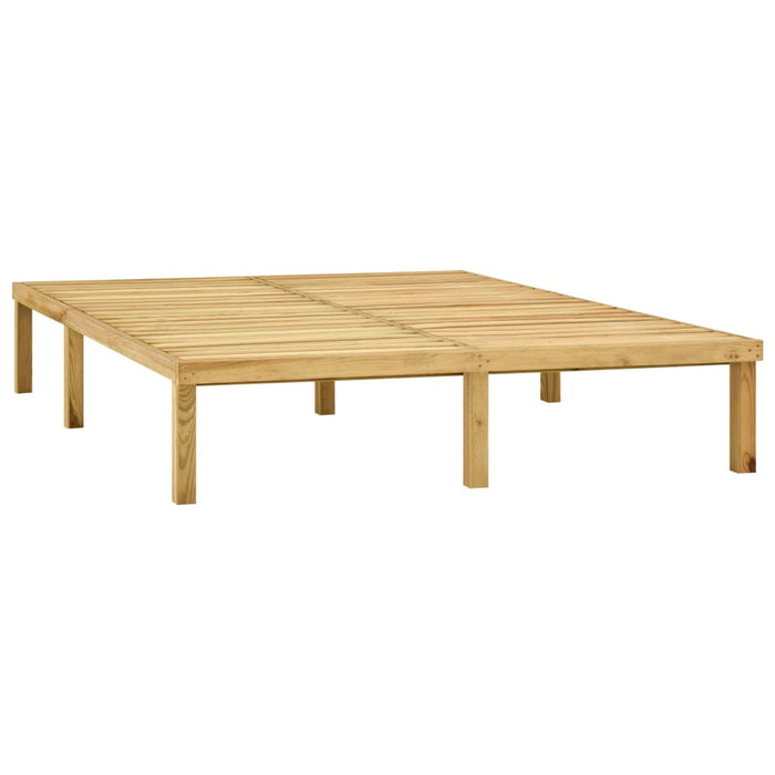VXL Green Impregnated Pine Wood Double Lounger