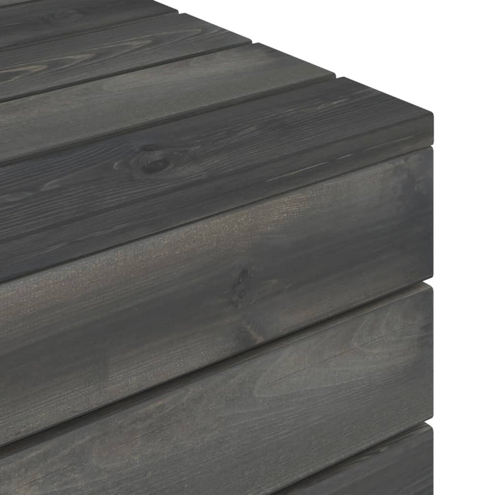 VXL Garden Pallet Table Solid Pine Wood Dark Gray