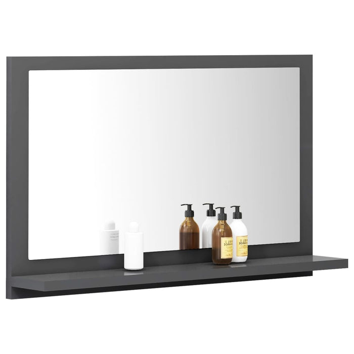 VXL Gray Chipboard Bathroom Mirror 60X10.5X37 Cm