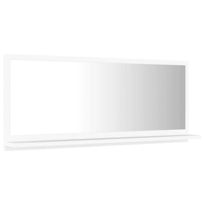 VXL White Chipboard Bathroom Mirror 90X10.5X37 Cm