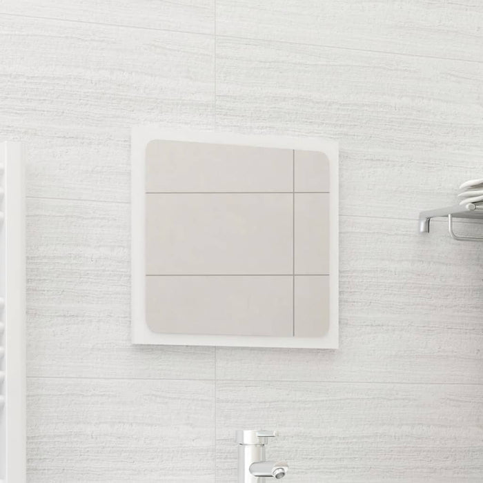 VXL Glossy White Chipboard Bathroom Mirror 40X1.5X37 Cm