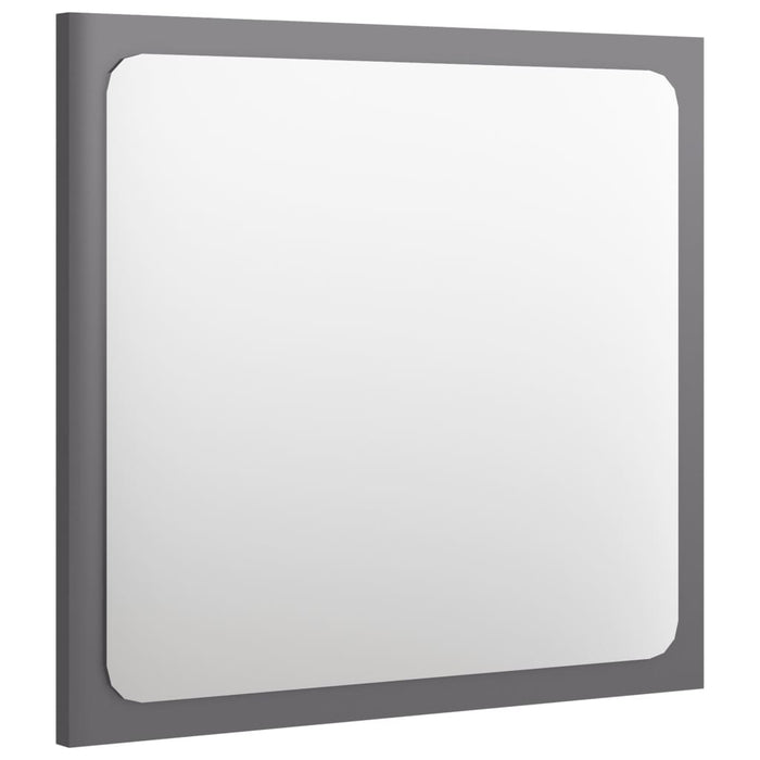 VXL Glossy Gray Chipboard Bathroom Mirror 40X1.5X37 Cm