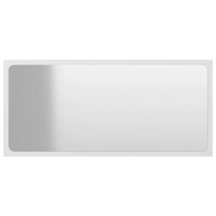 VXL White Chipboard Bathroom Mirror 80X1.5X37 Cm