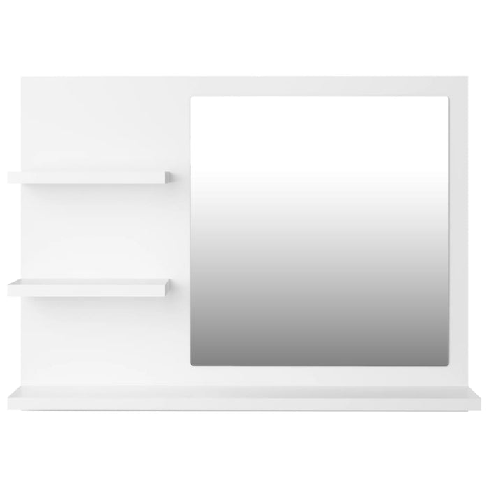VXL White Chipboard Bathroom Mirror 60X10.5X45 Cm