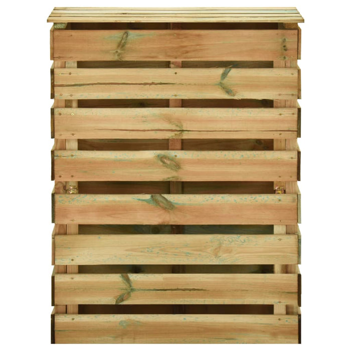 VXL Composter with impregnated pine wood slats 80x50x100 cm