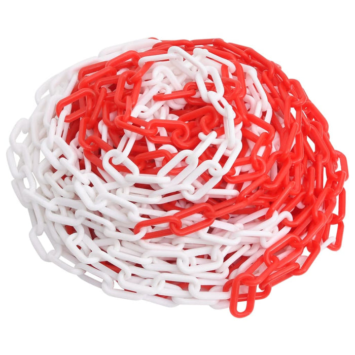 VXL Red and White Plastic Warning Chains 30 M Ø4 Mm