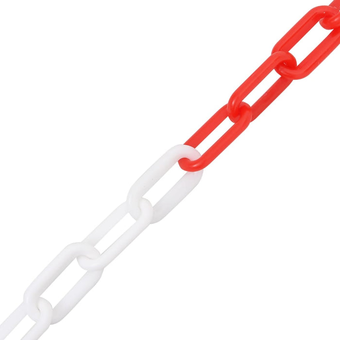 VXL Red and White Plastic Warning Chains 30 M Ø4 Mm