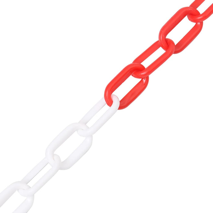 VXL Red and White Plastic Warning Chains 100 M Ø6 Mm