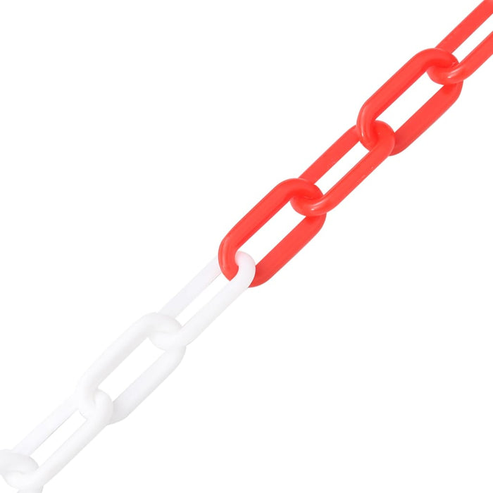 VXL Red and White Plastic Warning Chains 30 M Ø8 Mm