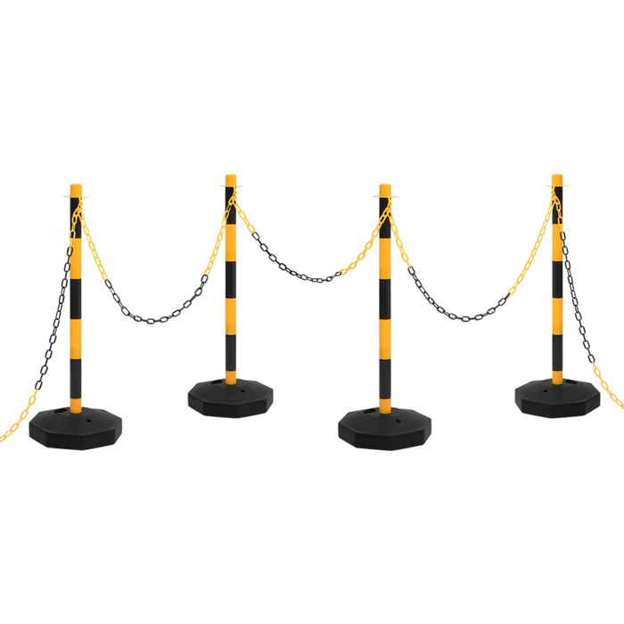 VXL Barrier Set with Plastic Posts and Chain 10 M
