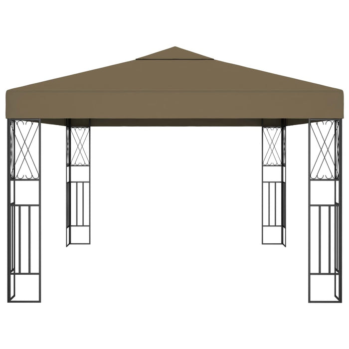 VXL Garden Gazebo Tent with String Lights 3X4 M Taupe Fabric